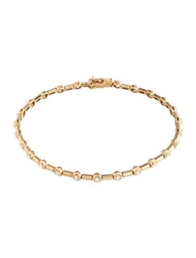 Pre-owned Bracelet 14k Diamond Link , 7" In Multi