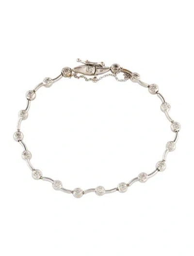 Pre-owned Bracelet 14k Diamond Link , 7.25" In Multi