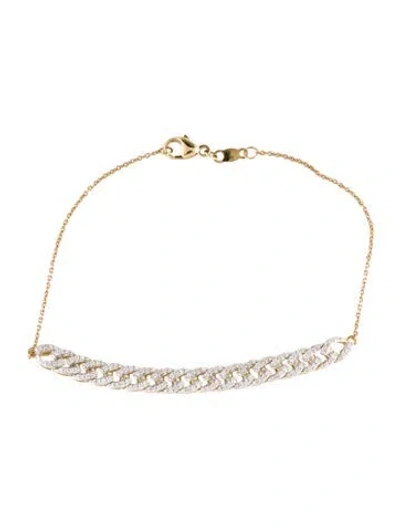 Pre-owned Bracelet 14k Diamond Link , 7.25" In Multi