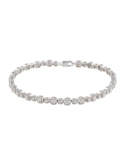 Pre-owned Bracelet 14k Diamond Link , 7.25" In Multi