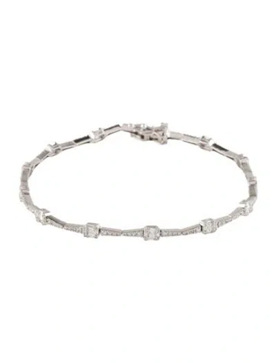 Pre-owned Bracelet 14k Diamond Link , 7.25" In Multi