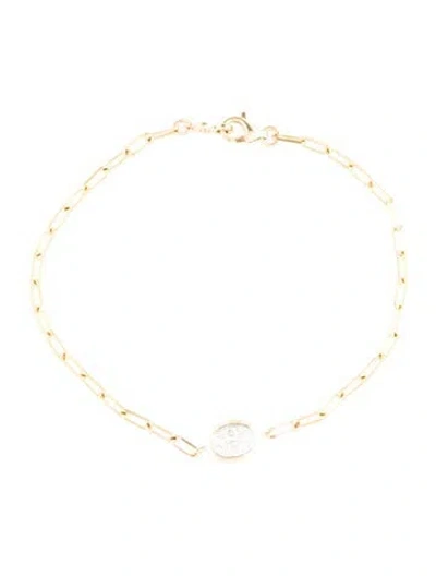 Pre-owned Bracelet 14k Diamond Link  W/ Tags, 6.75" In Multi