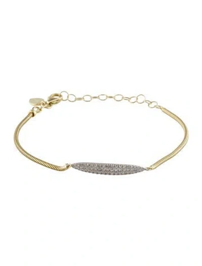 Pre-owned Bracelet 14k Diamond Snake , 7" In Multi