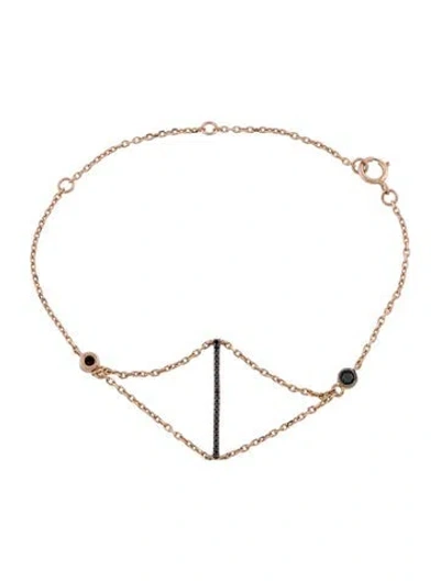 Pre-owned Bracelet 14k Diamond Station , 6.75" In Multi