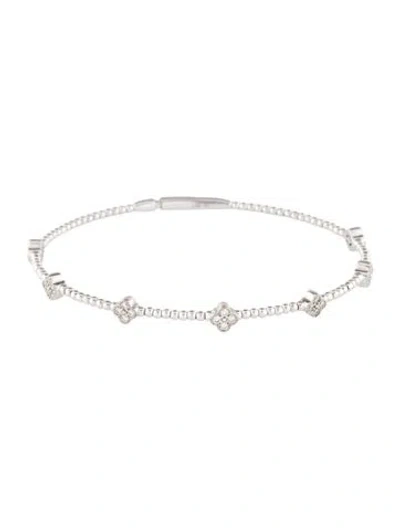 Pre-owned Bracelet 14k Diamond Station , 6.75" In Multi
