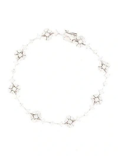 Pre-owned Bracelet 14k Diamond Station , 7" In Multi