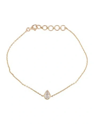 Pre-owned Bracelet 14k Diamond Station , 7.25" In Multi