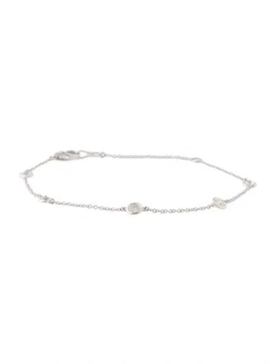 Pre-owned Bracelet 14k Diamond Station , 7.25" In Multi
