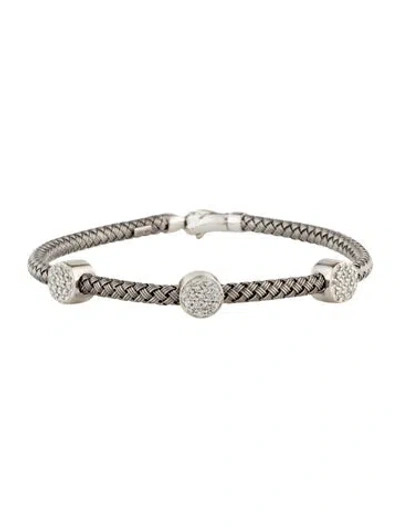 Pre-owned Bracelet 14k Diamond Station , 7.25" In Multi