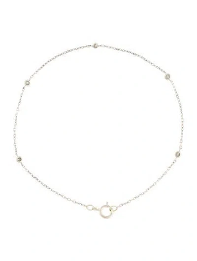 Pre-owned Bracelet 14k Diamond Station , 7.25" In Multi