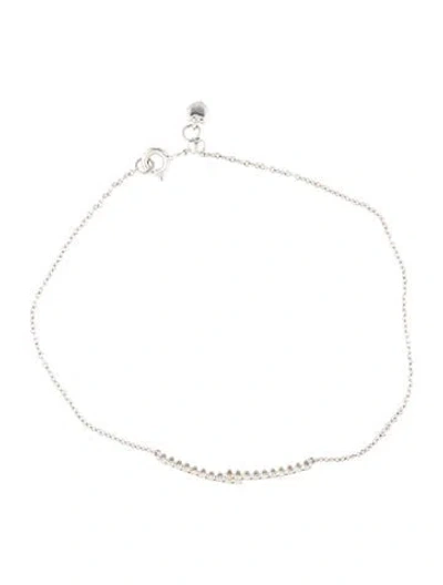 Pre-owned Bracelet 14k Diamond Station , 7.5" In Multi