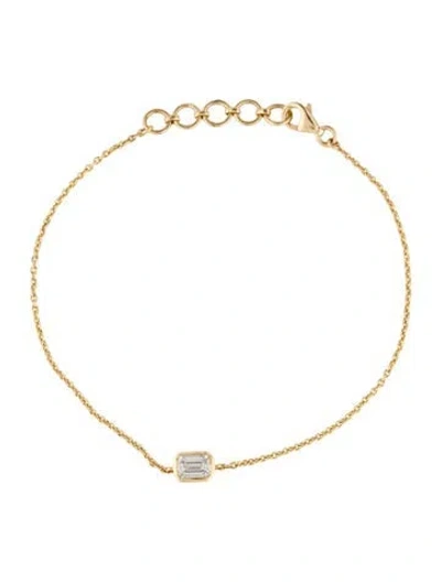 Pre-owned Bracelet 14k Diamond Station , 7.5" In Multi