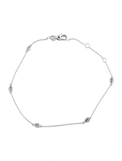 Pre-owned Bracelet 14k Diamond Station , 7.75", 7.75" In Multi