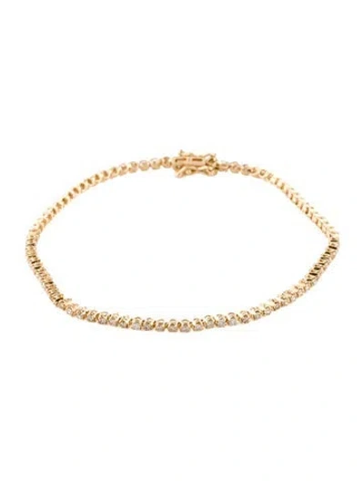 Pre-owned Bracelet 14k Diamond Tennis , 6.5" In Multi
