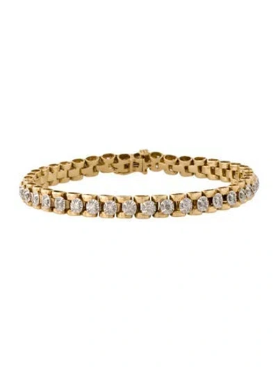 Pre-owned Bracelet 14k Diamond Tennis , 6.75" In Multi