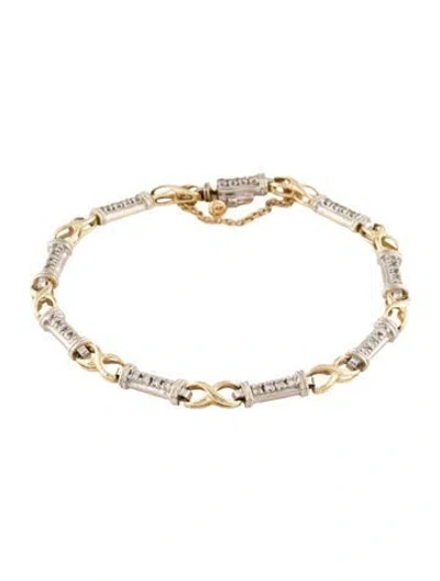 Pre-owned Bracelet 14k Diamond Tennis , 6.75" In Multi