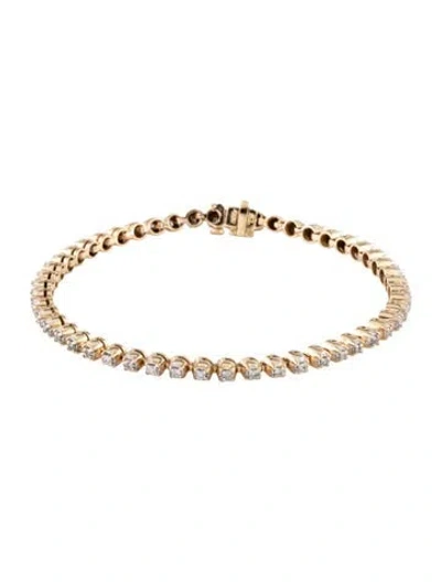 Pre-owned Bracelet 14k Diamond Tennis , 7" In Multi