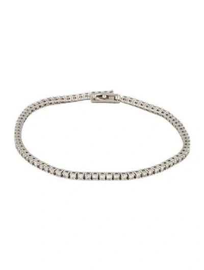 Pre-owned Bracelet 14k Diamond Tennis Link , 6.75" In Multi