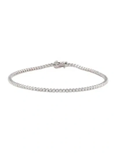 Pre-owned Bracelet 14k Diamond Tennis Link , 7" In Multi