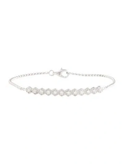 Pre-owned Bracelet 14k Diamond Twisted Wire Bangle , 6" In Multi