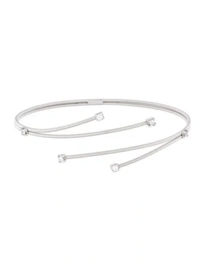 Pre-owned Bracelet 14k Diamond Wire Cuff , 7" In Multi