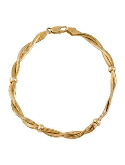 Pre-owned Bracelet 14k Double Cable Chain , 7" In Multi