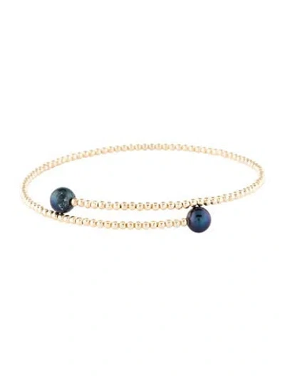 Pre-owned Bracelet 14k Dyed Pearl Bead Wrap  In Multi