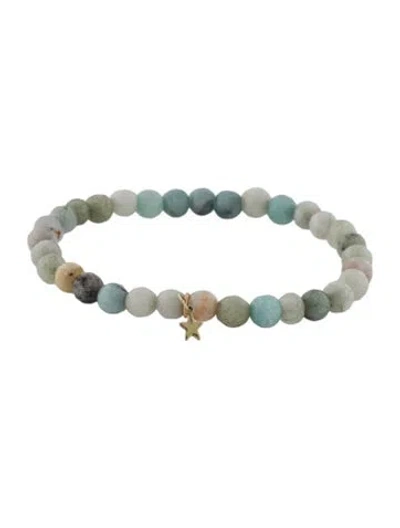 Pre-owned Bracelet 14k Dyed Quartzite Bead , 6.75" In Multi