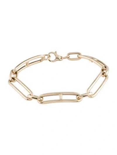 Pre-owned Bracelet 14k Elongated Mariner Link , 6.75" In Multi