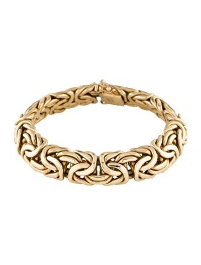 Pre-owned Bracelet 14k Fancy Link , 7" In Multi