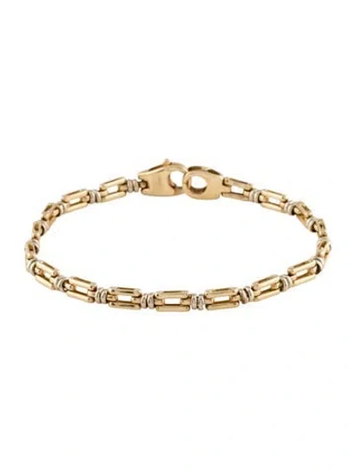 Pre-owned Bracelet 14k Fancy Link , 7.25" In Multi
