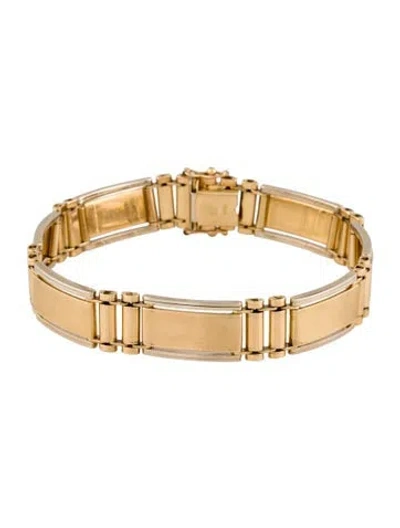 Pre-owned Bracelet 14k Fancy Link , 8.5" In Multi