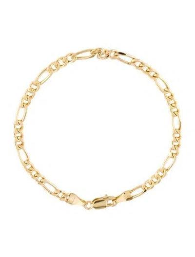 Pre-owned Bracelet 14k Figaro Link , 6.75" In Multi