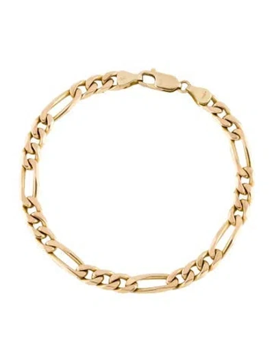Pre-owned Bracelet 14k Figaro Link , 7.5" In Multi