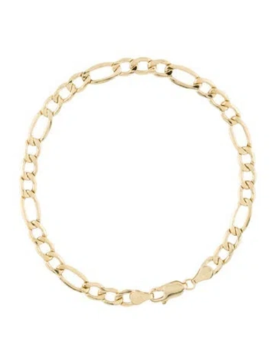 Pre-owned Bracelet 14k Figaro Link , 7.75" In Multi