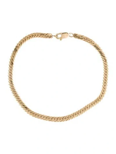 Pre-owned Bracelet 14k Flat Link , 8.5" In Multi