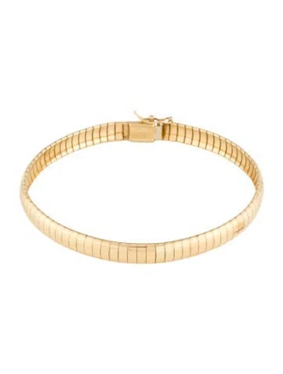 Pre-owned Bracelet 14k Flexible Bangle , 7.75" In Multi