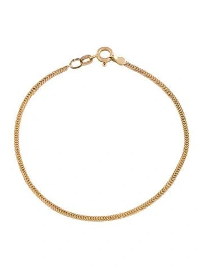 Pre-owned Bracelet 14k Foxtail Link , 7" In Multi