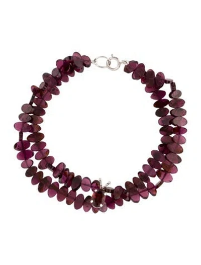 Pre-owned Bracelet 14k Garnet & Rhodolite Multistrand