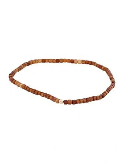 Pre-owned Bracelet 14k Garnet Bead , 6.5" In Multi
