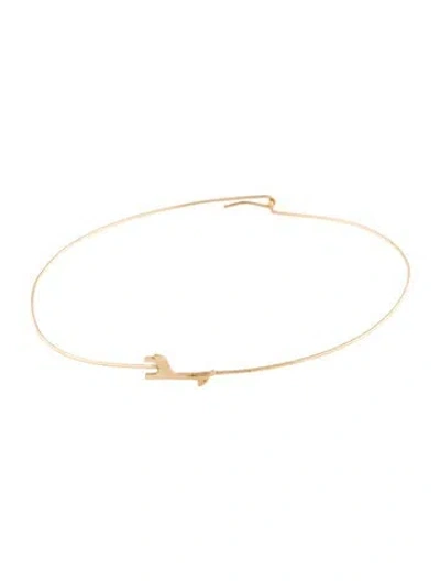 Pre-owned Bracelet 14k Giraffe Bangle , 6.5" In Multi