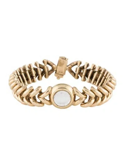 Pre-owned Bracelet 14k Glass Link , 6.5" In Multi