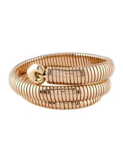 Pre-owned Bracelet 14k Graduated Tubogas Coil Bangle , 7.5" In Multi