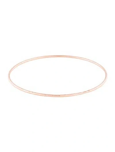 Pre-owned Bracelet 14k Hammered Bangle, 7.75" In Multi