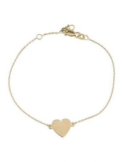 Pre-owned Bracelet 14k Heart Station , 7" In Multi