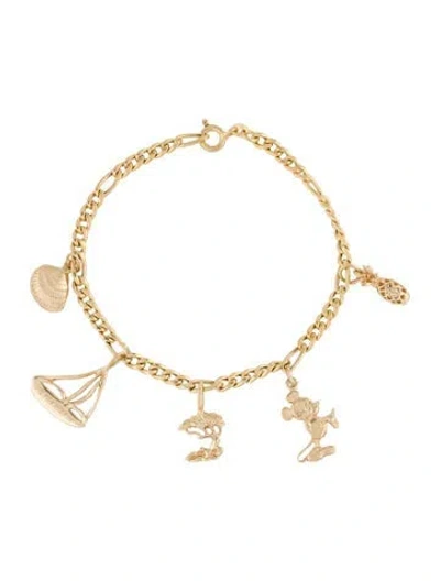 Pre-owned Bracelet 14k 'hilton Head Island' Charm , 6.5" In Multi