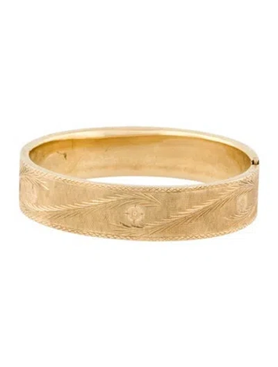 Pre-owned Bracelet 14k Hinge Bangle , 6.75" In Multi