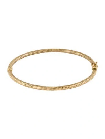 Pre-owned Bracelet 14k Hinged Bangle , 7" In Multi