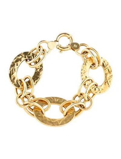Pre-owned Bracelet 14k Hollow Link , 6" In Multi