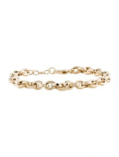 Pre-owned Bracelet 14k Hollow Link , 7.5" In Multi